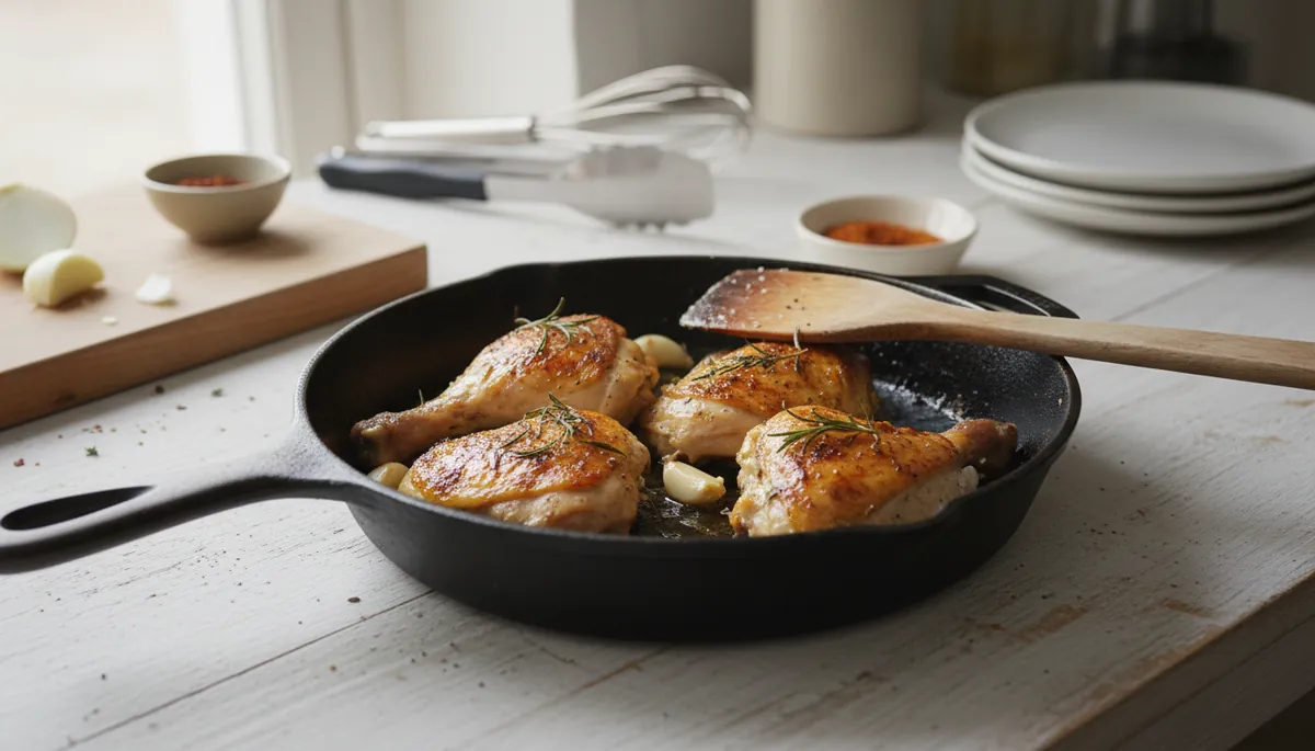 Cuisson du poulet à la sauteuse