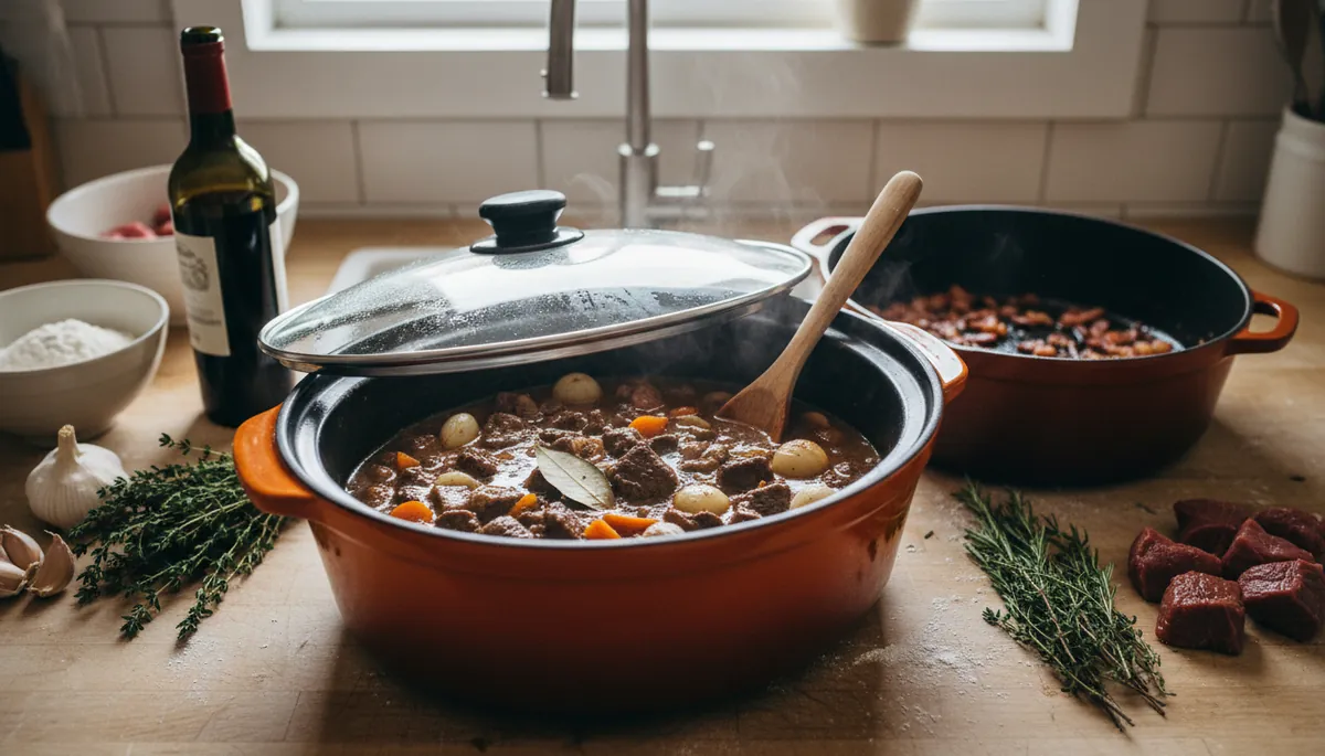 Boeuf bourguignon à la mijoteuse
