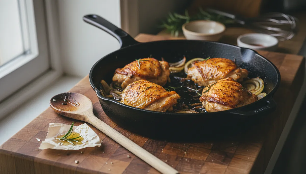 Recette de cuisse de poulet à la sauteuse